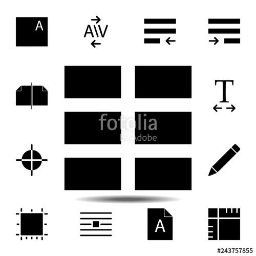 500x500 Gutter, Text Icon Simple Glyph, Flat Vector Of Text Editor Set