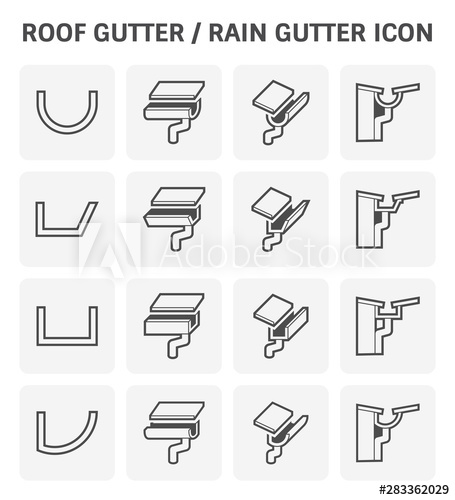 455x500 Roof Gutter Icon