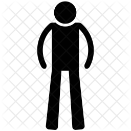 256x256 Guy Icon Of Glyph Style