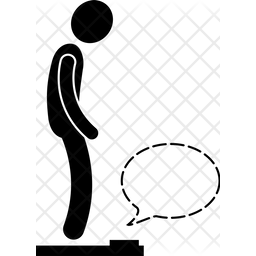 256x256 Skinny Guy Icon Of Glyph Style