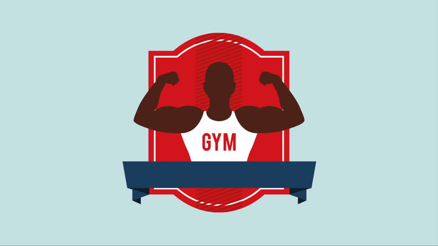 Gym Icon Design, Video Animation Stock Footage Video 852x480 Gym Icon Design, Video Animation Stock Footage Video