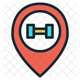 Gym Icon Of Colored Outline Style 256x256 Gym Icon Of Colored Outline Style