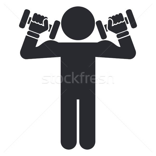 600x600 Gym Icon Vector Illustration Myvector