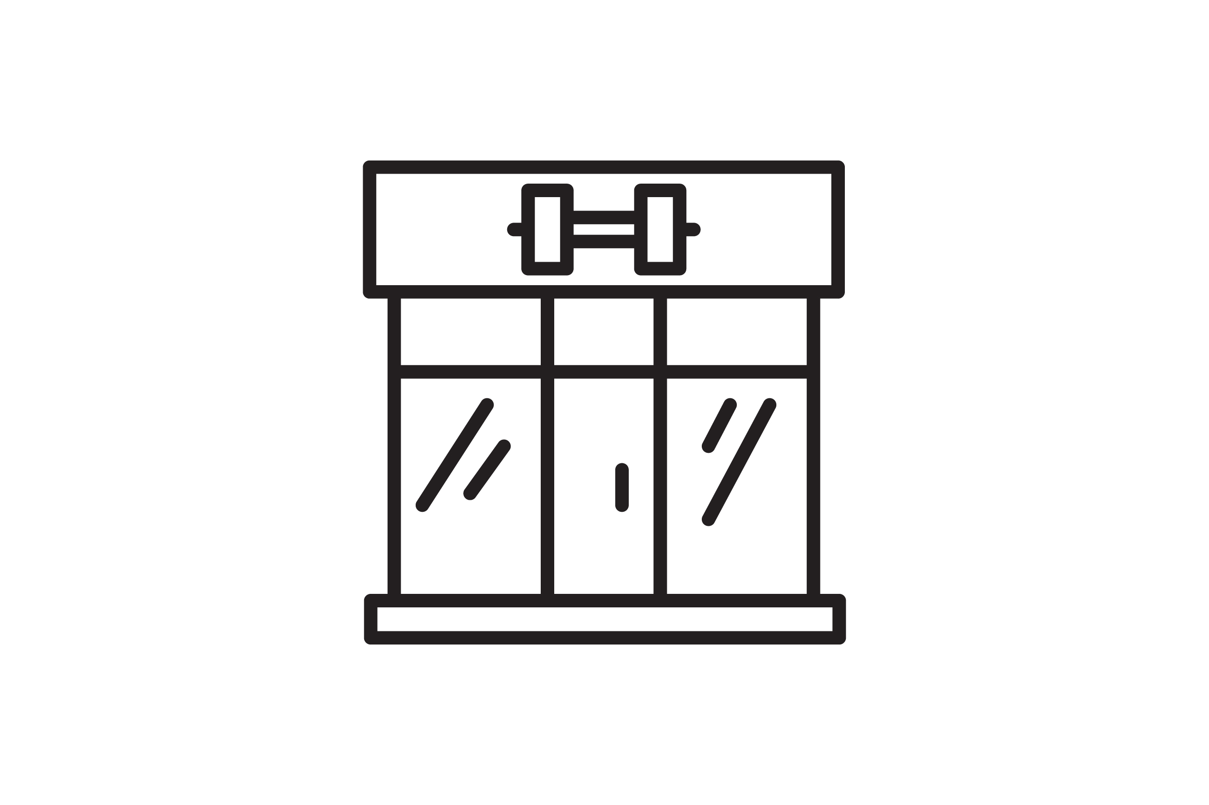 2417x1609 Gymnasium Icon Graphic