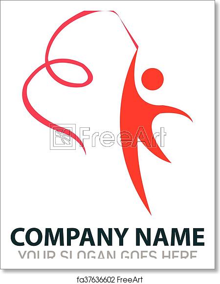 450x580 Free Art Print Of Rhythmic Gymnastics Logo Icon Graph Vector