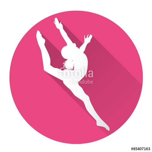 500x500 Gymnast Girl Icon Stock Image And Royalty Free Vector