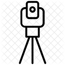 256x256 Gyro Theodolite Icon Of Line Style