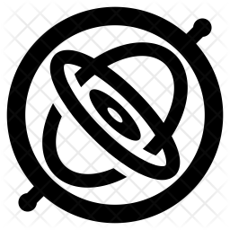 256x256 Gyroscope Icon Of Glyph Style