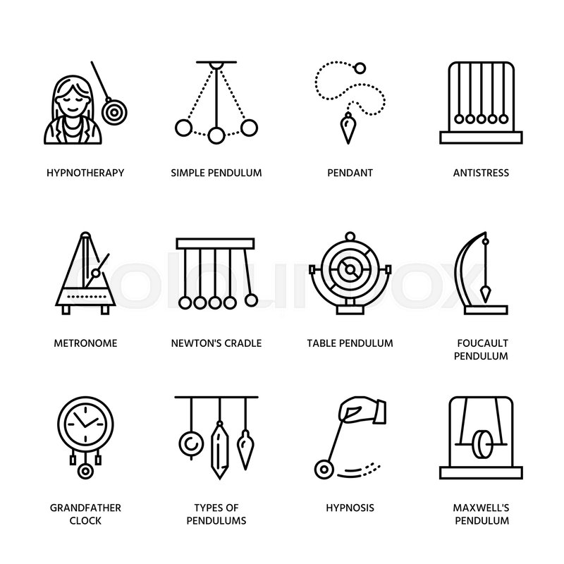 800x800 Vector Line Icon Of Pendulum Types Stock Vector Colourbox