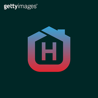 416x416 Home Initial Letter H Icon Design