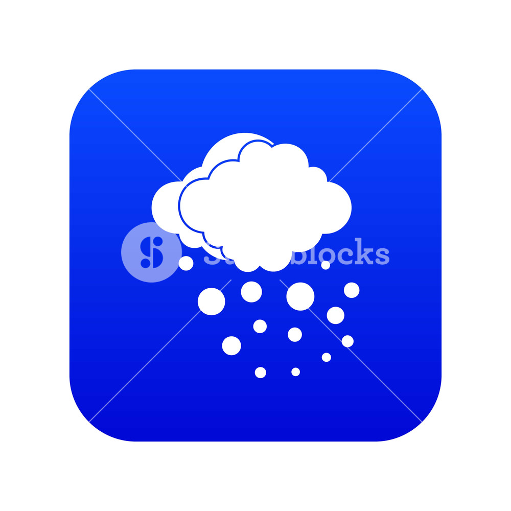1000x1000 Cloud With Hail Icon Digital Blue For Any Design Isolated On White
