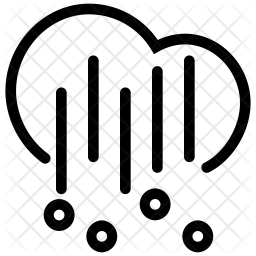 256x256 Cloud Hail Icon Of Line Style