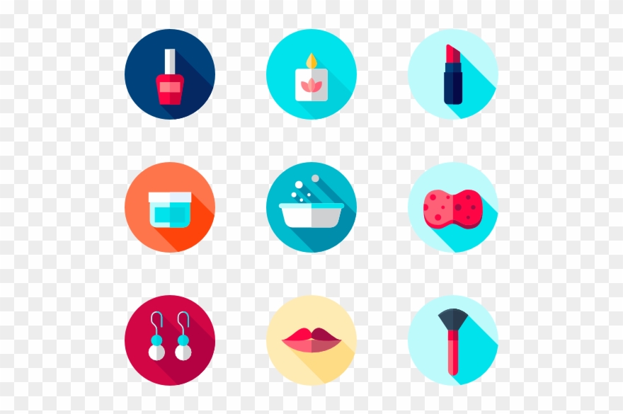 880x585 Beauty Makeup Icon With Black Hair Royalty Free Vector