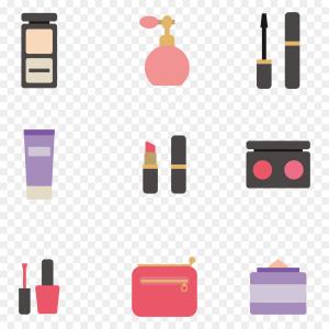 300x300 Women Short Hair Style Icon Women Face Makeup On White Background