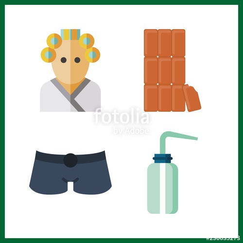 500x500 Makeup Icon Shorts And Hair Curler Vector Icons In Makeup Set