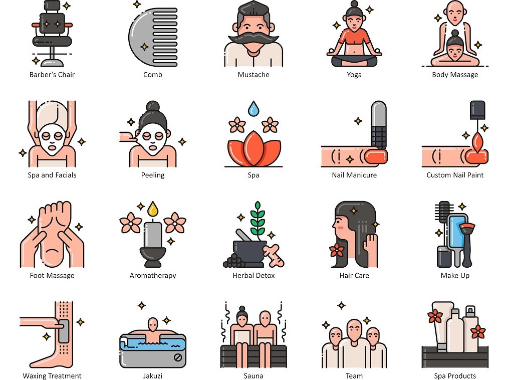 1012x758 Hair, Beauty Wellness Icons