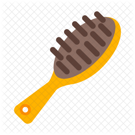 512x512 Hair Brush Icon Of Flat Style