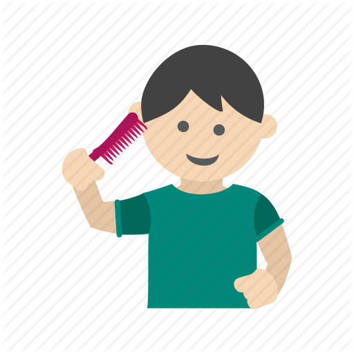 512x512 Beautiful, Brush, Brushing, Hair, Hairbrush, Kid, Kids Icon