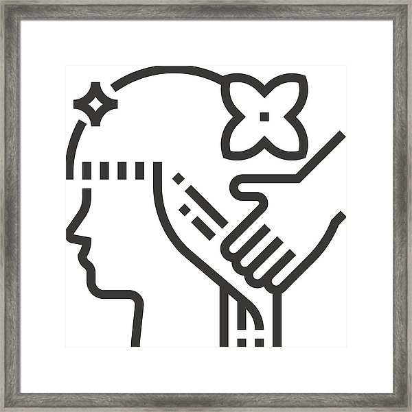 600x601 Hair Care Icon Framed Print