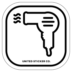 275x275 Hair Dryer Icon Decal United Sticker Co