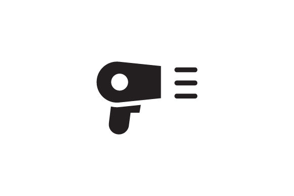 580x386 Hair Dryer Icon Graphic