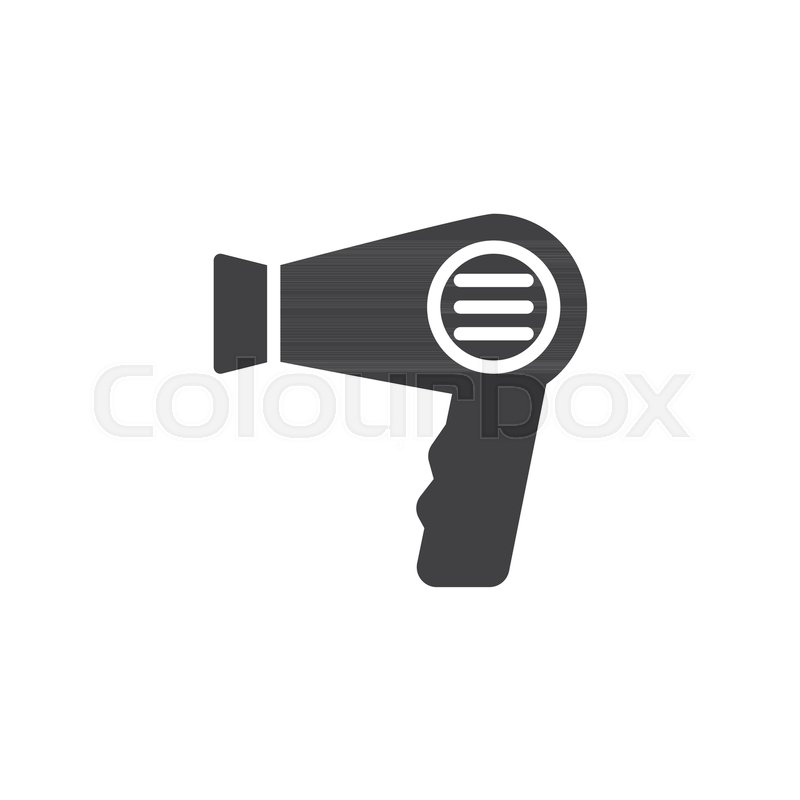 800x800 Hair Dryer Icon Vector, Filled Flat Stock Vector Colourbox