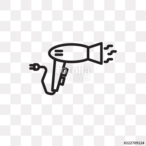 500x500 Hair Dryer Icon On Transparent Background Modern Icons Vector
