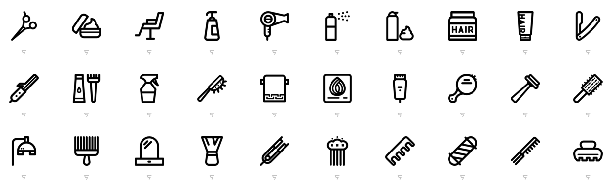 1256x401 Hair Salon Icons Archives