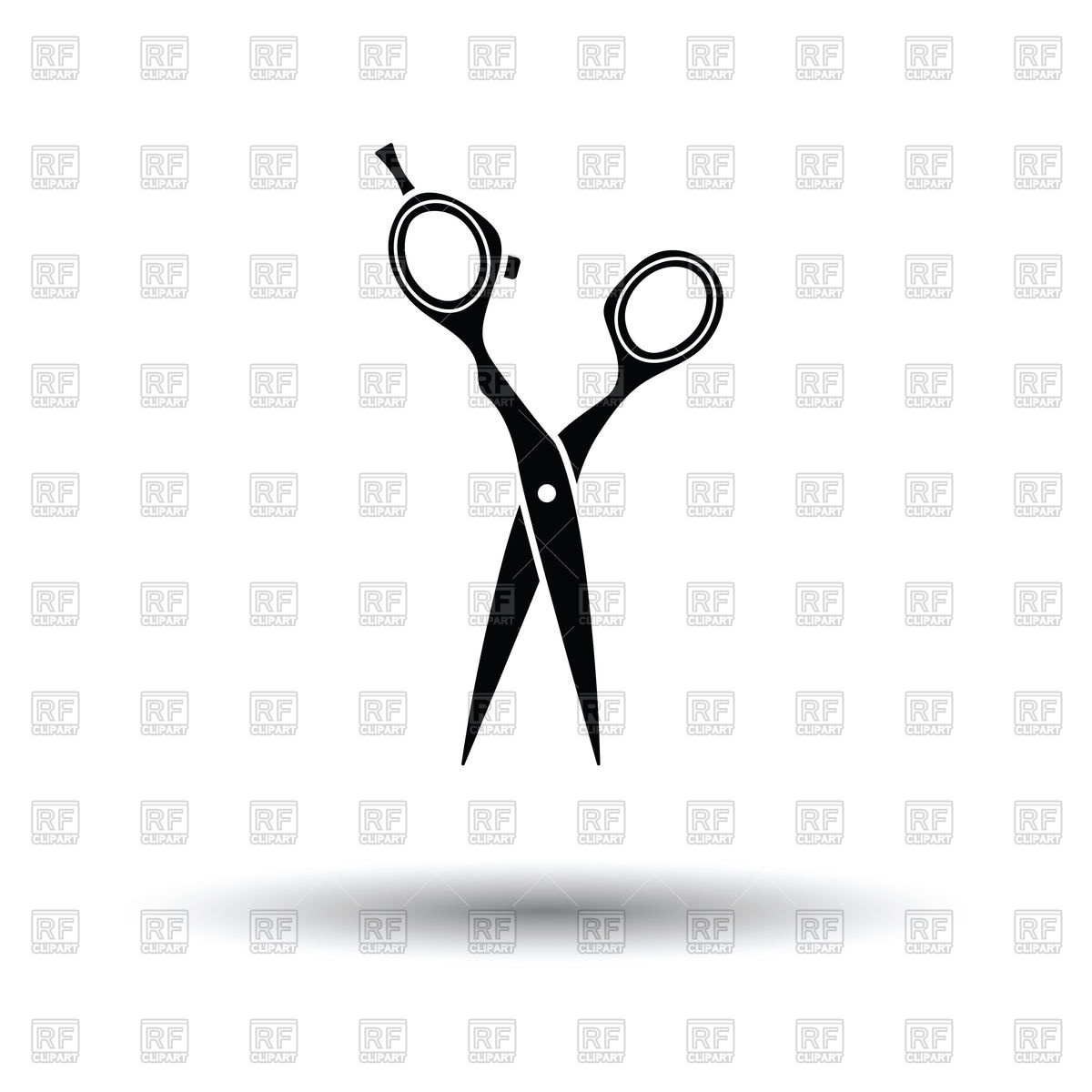 1200x1200 Hair Scissors Icon With Shadow Design Vector Image Of Industrial