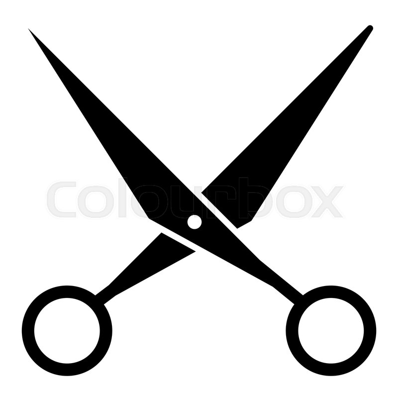 800x800 Open Scissors Solid Icon Tool Stock Vector Colourbox