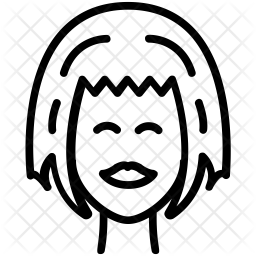 256x256 Hair Styling Icon Of Line Style