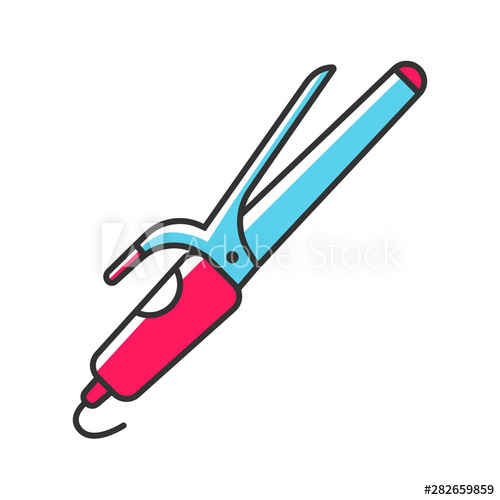 Hair Curler Color Icon Curling Iron Curling Tongs Creating 500x500 Hair Curler Color Icon Curling Iron Curling Tongs Creating