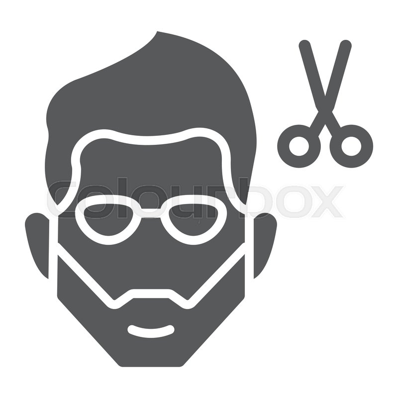 800x800 Haircut Glyph Icon, Barber And Stock Vector Colourbox