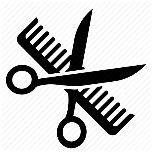 512x512 Comb, Haircut, Hairstyle, Scissor Icon