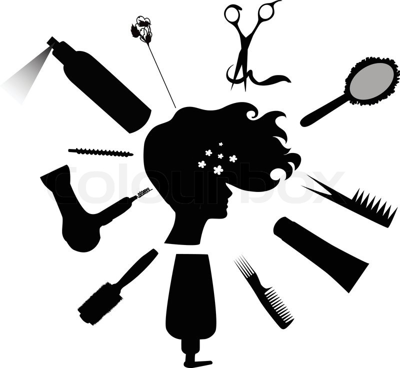 800x736 Fashionable Hairdress The Hairdresser Stock Vector Colourbox