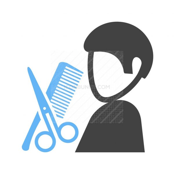 600x600 Hairdresser Blue Black Icon