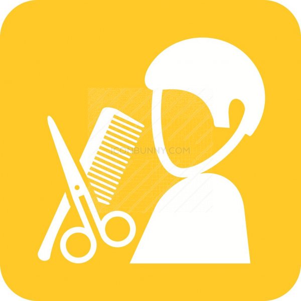 600x600 Hairdresser Flat Round Corner Icon