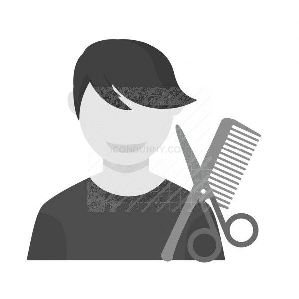 600x600 Hairdresser Greyscale Icon