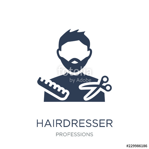 500x500 Hairdresser Icon Trendy Flat Vector Hairdresser Icon On White