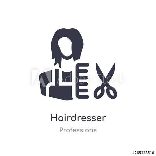 500x500 Hairdresser Icon Isolated Hairdresser Icon Vector Illustration