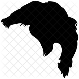 256x256 Side View Hairstyle Icon Of Line Style