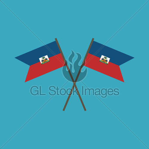 500x500 Haiti Flag Icon In Flat Design Gl Stock Images