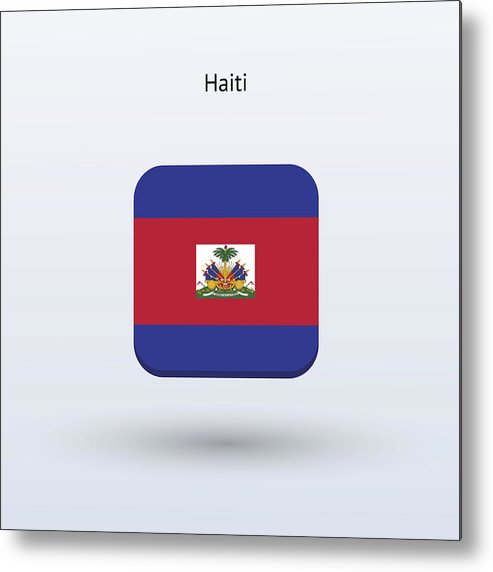 493x572 Haiti Flag Icon Metal Print