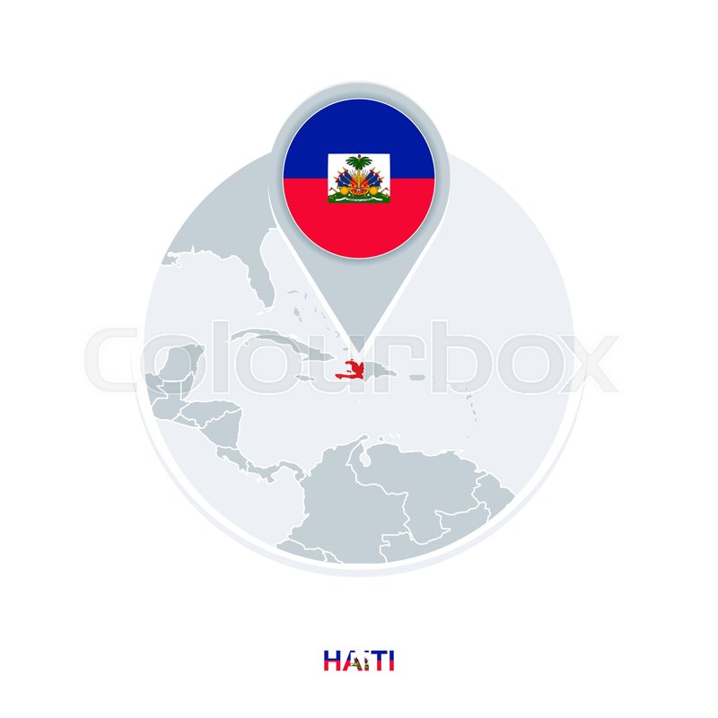 800x800 Haiti Map And Flag, Vector Map Icon Stock Vector Colourbox
