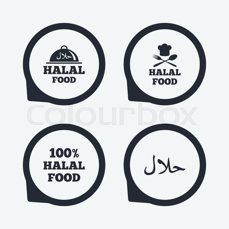 800x800 Halal Food Icons Natural Meal Stock Vector Colourbox
