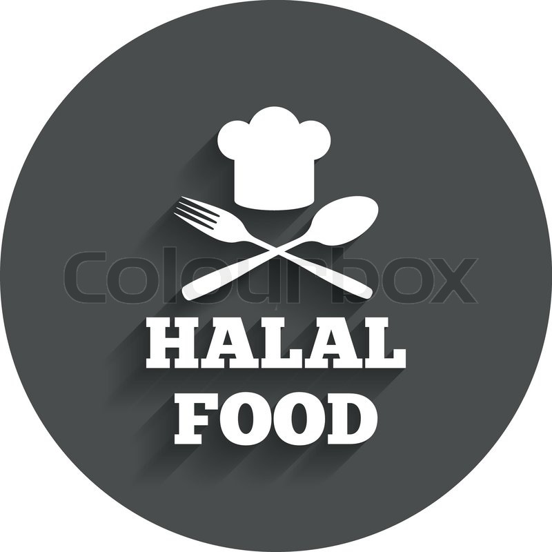800x800 Halal Food Product Sign Icon Chef Hat Stock Vector Colourbox