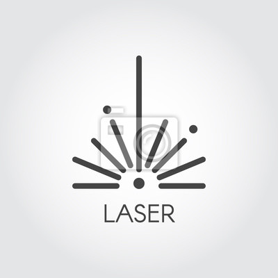 400x400 Laser Ray Half Circle Icon Drawing In Outline Design Graphic