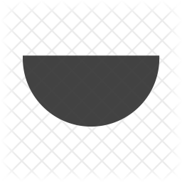 256x256 Semi Circle Icon Of Glyph Style