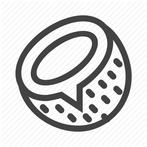 512x512 Coco, Coconut, Coir, Half Icon