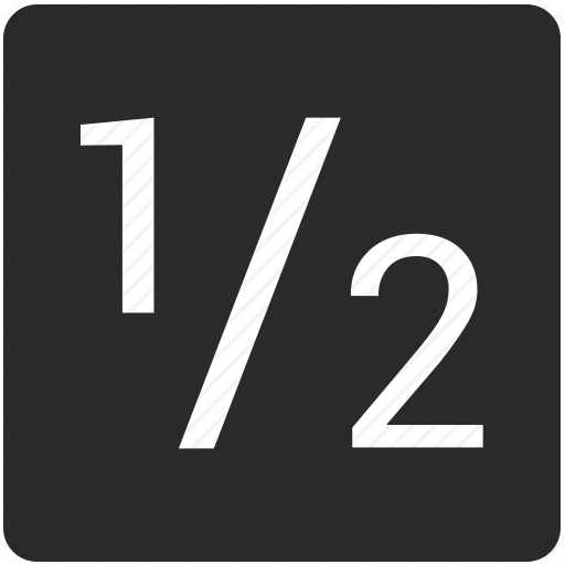 512x512 Fraction, Function, Half, Math Icon